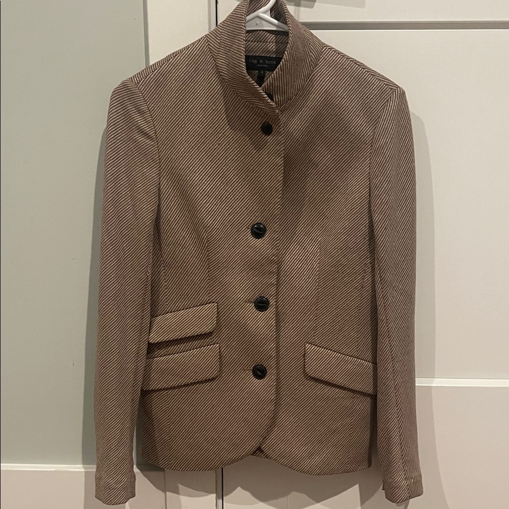 Rag & Bone Brown Striped Blazer